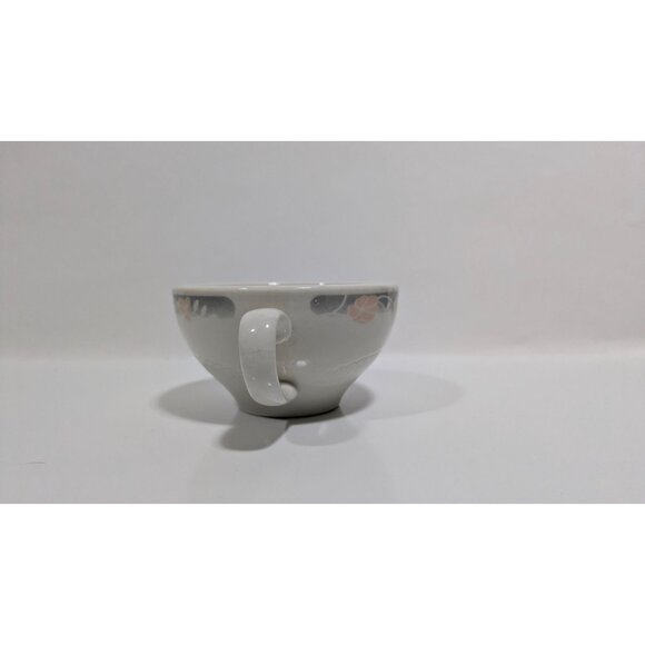 Syracuse China Maymont Tea Cup Mug Grey Pink Floral Restaurant Ware Vintage - Picture 8 of 10